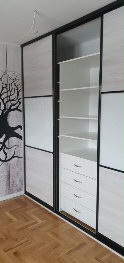 Custom closet with built-in shelving