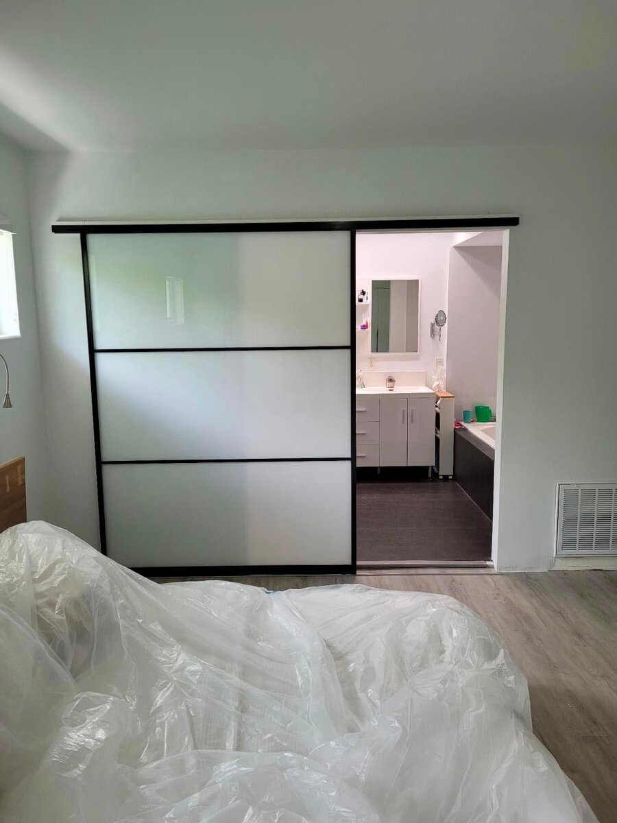 Walk-in closet with center island