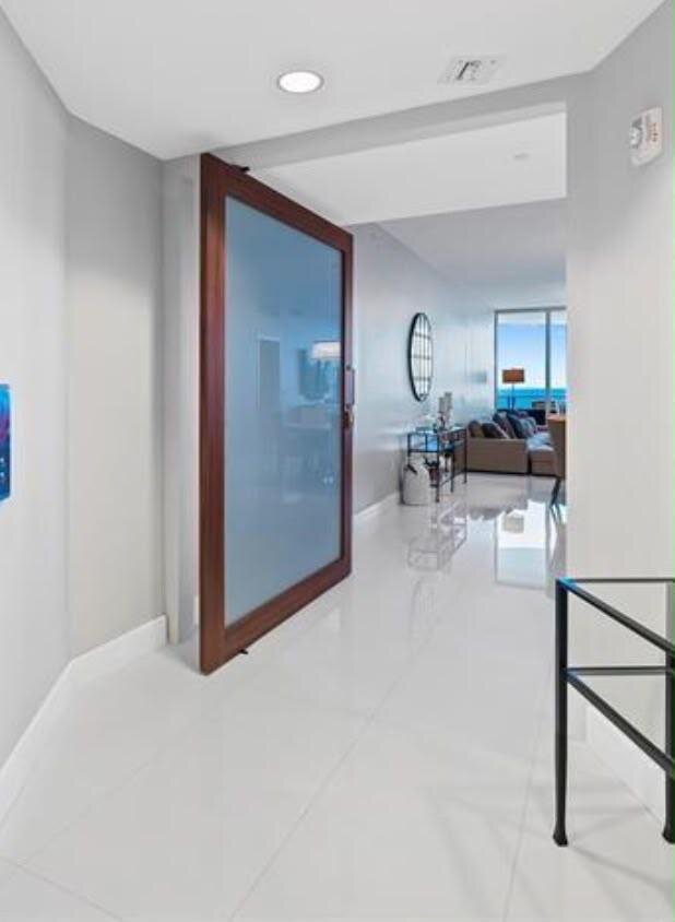 Wardrobe cabinetry with hardware detail