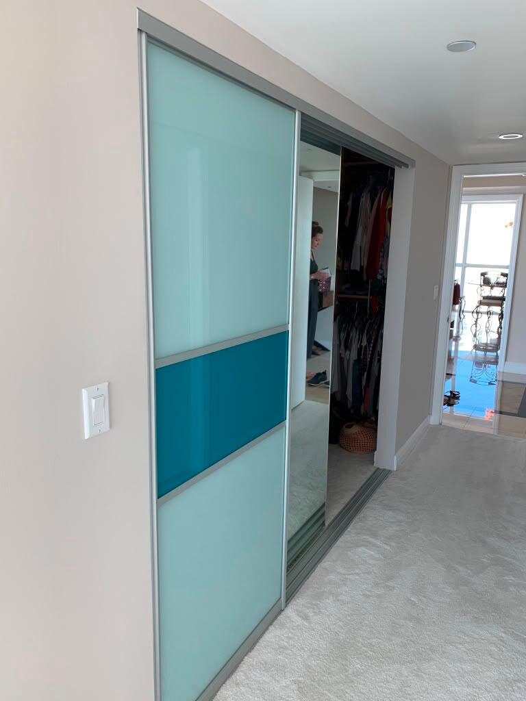 Finished custom closet space